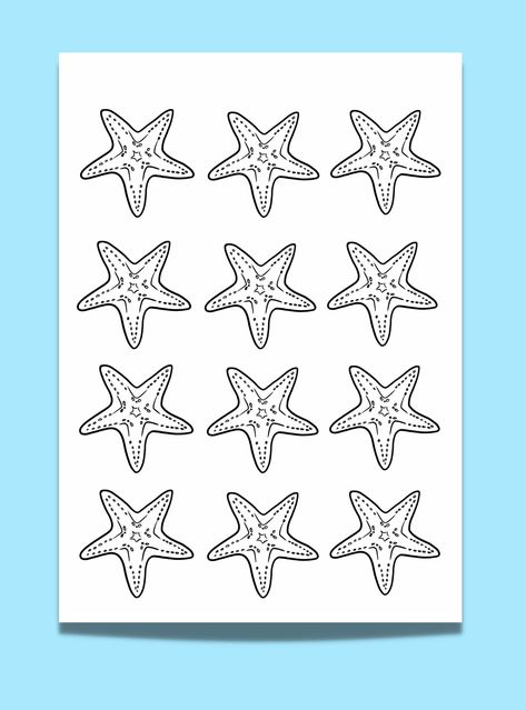 Looking for a Starfish Template? 7 Free Starfish Printables for Whimsical Ocean Art - Artsydee - Drawing, Painting, Craft & Creativity Starfish Crafts, Starfish Printable, Starfish Template, Storybook Forest, Starfish Craft, Cloud Template, Watercolor Brush Pen, Vbs 2024, Fun Arts And Crafts