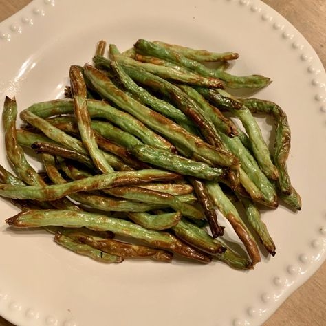 Air Fried Green Beans (PF Changs healthy dupe) - Mama Bird's Nest Green Beans Pf Changs, Air Fried Green Beans, Healthy Apps, French Green Beans, Pf Changs, Veggie Fries, Fried Green Beans, Fried Green, Metabolism Diet