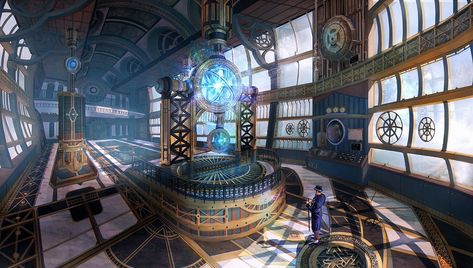 Steampunk Airship Interior, Hansol Lee on ArtStation at https://www.artstation.com/artwork/5QrdE Airship Concept Art, Airship Interior, Steampunk Concept Art, Airship Concept, Steampunk Concept, Steampunk Ship, Steampunk World, Airship Art, Interior Concept Art