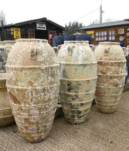 Extra Large Architectural Pot Atlantis Kos Jar | Woodside Garden Centre | Pots to Inspire French Planters, Large Garden Pots, Extra Large Planters, African House, Olive Jar, Big Vases, Garden Plant Pots, Cement Art, Garden Centre