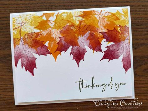 Thinking Of You Stampin Up Card Ideas, Autumn Cards Handmade Ideas, Thinking Of You Cards, New Stampin Up Cards, Soft Seedlings, Fall Cards Handmade, 2025 Ideas, Fall Greeting Cards, Diy Birthday Cards