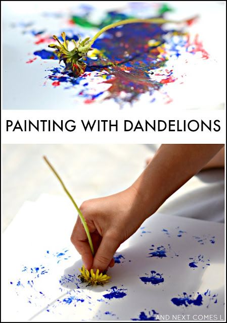 And Next Comes L: School Age Process Art For Kids, Art For Toddlers, Preschool Painting, School Age Activities, Toddler Painting, Dandelion Art, Messy Art, Preschool Activities Toddler, Spring Preschool