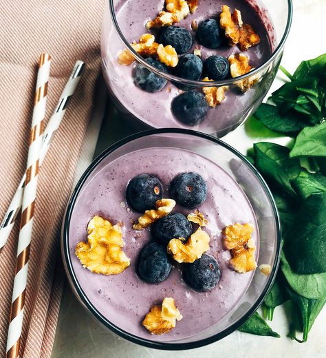 Blueberry Walnut Smoothie Walnut Milk Smoothie, Apple Blueberry Smoothie, Healthy Smooties, Blueberry Cinnamon Smoothie, Blueberry Coconut Smoothie, Walnut Smoothie, Wild Blueberry Smoothie, Blueberry Spinach Smoothie, Smoothie Prep