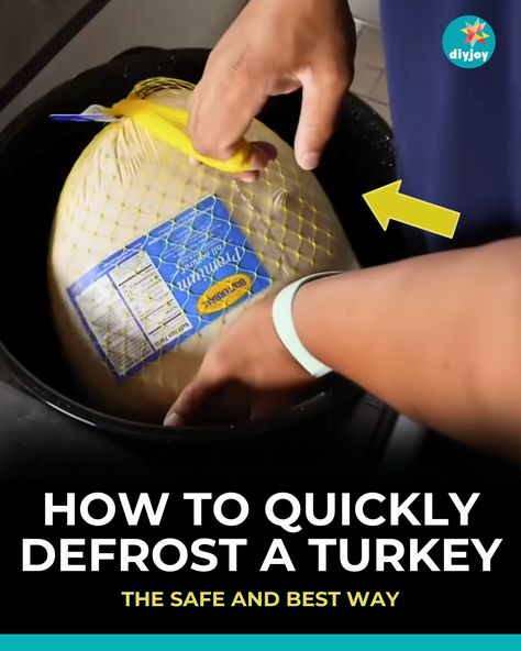 Did you forget to thaw your frozen turkey for Thanksgiving? Don't panic. Here's how to quickly defrost a turkey! How To Defrost A Turkey Frozen, How To Defrost A Turkey, How To Thaw A Frozen Turkey, Defrost Turkey Frozen, Defrosting Turkey, Diy Halloween Candy, Fall Lawn Care, Cornbread Muffins Recipe, Thawing Turkey