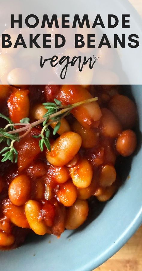 Mixed Bean Recipes, Vegan Baked Beans, Baked Beans Vegan, Homemade Baked Beans Recipe, Baked Beans Recipe, Homemade Baked Beans, Homemade Beans, Beans On Toast, Baked Bean Recipes