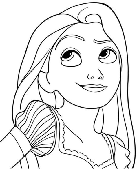 Rapunzel Coloring Pages | 100 Pictures Free Printable Rapunzel Coloring, Rapunzel Sketch, Tangled Coloring Pages, Rapunzel Coloring Pages, Rapunzel Drawing, Easy Disney Drawings, Rapunzel Disney, Disney Princess Colors, Disney Drawings Sketches