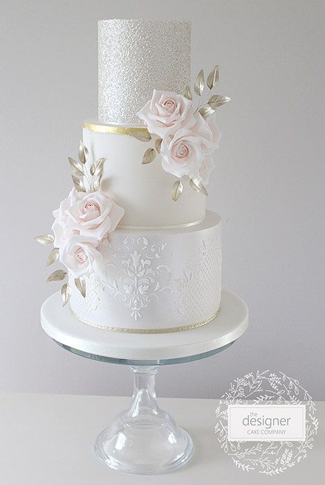 Designer Cake, Pretty Wedding Cakes, Wedding Cake Roses, Dream Wedding Cake, Floral Wedding Cakes, Romantic Wedding Cake, Amazing Wedding Cakes, White Wedding Cakes, Engagement Cakes