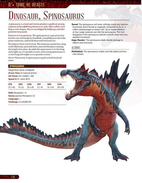 Dinosaur Druid Dnd, Dnd Dinosaur Race, Dnd Dinosaurs, Dnd Jungle, Dnd Sheet, Primitive Animals, Dnd Statblocks, Dm Ideas, Dnd Monster