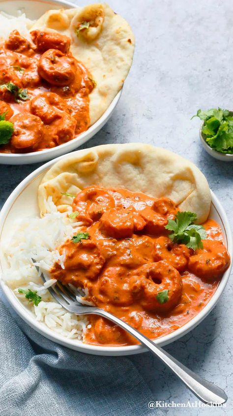 Makhani Sauce, Indian Shrimp, Butter Prawn, Buttered Shrimp Recipe, Shrimp Curry, Prawn Curry, Prawn Recipes, Curry Shrimp, Butter Shrimp