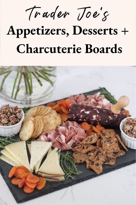 Usually, my spread of appetizers is a mix of store bought items and homemade dips. But today, I’m focusing on my Trader Joes charcuterie board, appetizers, and desserts. See what I found on my Trader Joes trip and add them to your own Trader Joes shopping list to make your next event a hit! Dessert Charcuterie Board Trader Joes, Trader Joe’s Dessert Charcuterie Board, Trader Joe’s Charcuterie Board Cheap, Trader Joes Hosting Snacks, Trader Joe’s Snack Board, Trader Joes Party Snacks, Thanksgiving Appetizers Trader Joes, Trader Joe’s Fall Charcuterie Board, Traders Joes Charcuterie