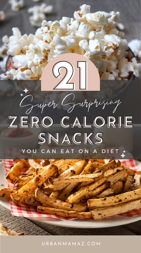 Looking for super surprising zero calorie snacks you can eat on a diet? Check out this ultimate list of 21 zero calorie snacks that are perfect for your diet. Zero Calorie Snacks, 1200 Calorie Diet Meal Plans, Low Cal Snacks, Calorie Snacks, Zero Calorie Foods, Snacks Under 100 Calories, 100 Calorie Snacks, Healthy Low Calorie Meals, Under 100 Calories