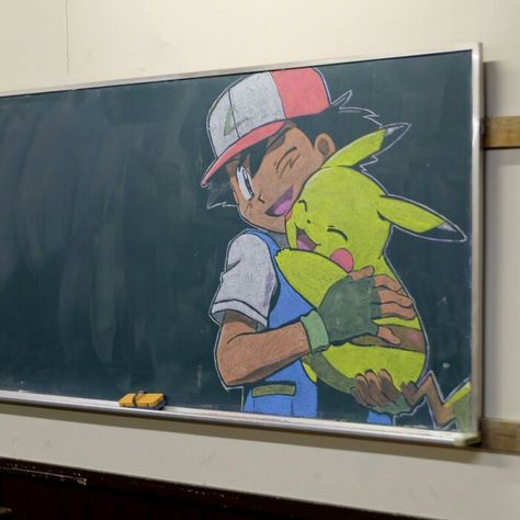 From Sailor Moon To Vincent Van Gogh's Starry Night, This Teacher Surprises His Students With Stunning Chalkboard Art (31 New Pics) High School Art Teacher, Blackboard Art, Leaf Collage, Nara Japan, Inspire Students, Cultural Studies, Chalk Drawings, Starry Night Van Gogh, High School Art