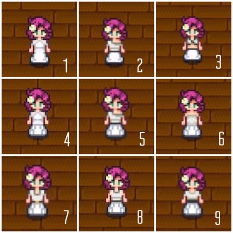 Stardew Valley Wedding Dress Recipe, Flower Dance Outfit Stardew Valley, Stardew Valley Flower Dance Dress, Stardew Valley Flower Dance, Stardew Valley Wedding, Stardew Ideas, Stardew Farm, Stardew Farms, Stardew Valley Tips