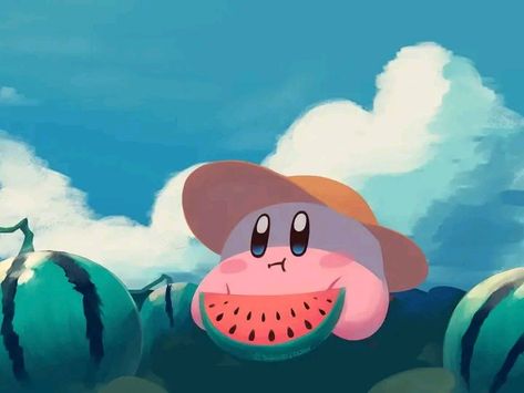 Kirby Eating, Wallpapers For Ipad, Kirby Nintendo, Kirby Art, Nintendo Art, Hand Art, Kawaii Wallpaper, Laptop Wallpaper, Wallpaper Pc