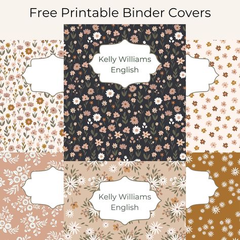 Free Printable Binder Covers - Download over 100 binder cover files – Chicfetti Binder Cover And Spine Templates Free Editable, Binder Divider Aesthetic, Free Printable Binder Covers, Editable Binder Covers Free, Aesthetic Binder, Teacher Binder Printables Free, Binder Covers Free, Binder Cover Templates, Binder Covers Printable