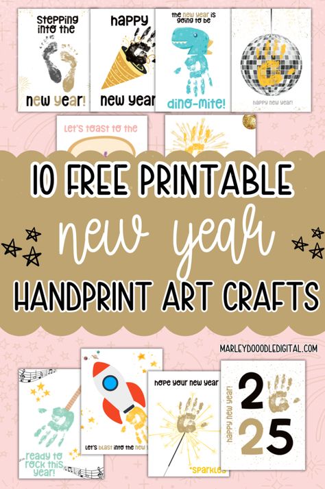 Keep toddlers entertained this New Year with free handprint art printables! Featuring fun designs like 2025, fireworks, and dinosaurs, these crafts are easy, creative, and perfect for little hands. Great for New Year’s Eve parties or winter crafting, these ideas make keepsakes to treasure. Download your free templates and start crafting with your toddlers today! 2024 Crafts For Preschool, 2025 Crafts For Preschool, Happy New Years Crafts For Kids, Toddler Firework Craft, New Years Day Crafts For Kids Free Printable, New Years Arts And Crafts For Preschool, New Years Cards For Kids, New Year Art And Crafts For Kids, New Years Day Crafts For Preschool