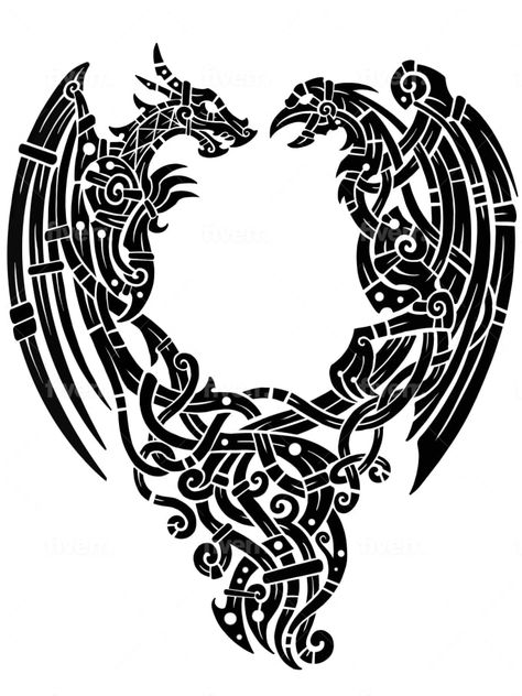 Get a Viking knotwork tattoo design by a professional artist with intricate details and cultural significance. Viking Knotwork Tattoo, Knotwork Tattoo, Norse Knotwork, Viking Knotwork, Celtic Dragon Tattoos, Tattoo Black And White, Vikings Tattoo, Bear Tattoos, Warrior Tattoos