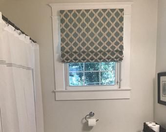 Flat Roman Shades, Small Bathroom Window, Classic Roman Shades, Linen Roman Shades, Blackout Roman Shades, Relaxed Roman Shade, Fabric Roman Shades, Bathroom Window Treatments, Cordless Roman Shades