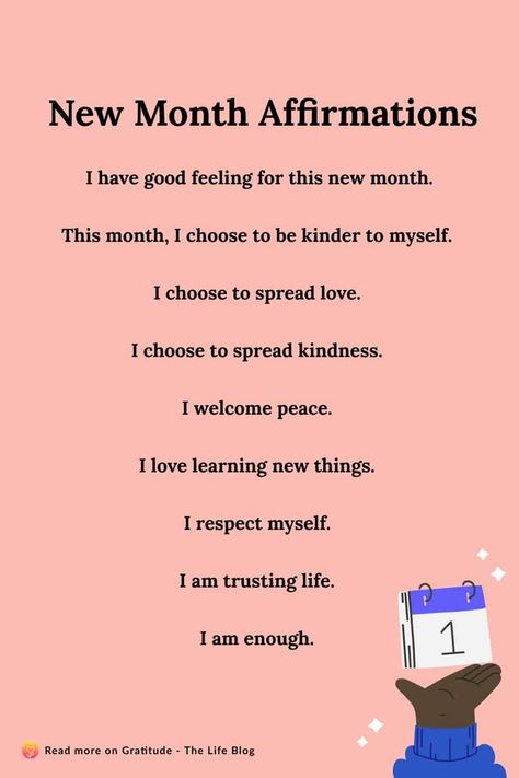 Image with list of new month affirmations 1st Of The Month Affirmations, New Month Affirmations June, End Of The Month Affirmations, New Month Affirmations October, New Phone Affirmations, First Of The Month Affirmations, New Month Manifestation, New Month Ritual, Weekend Affirmations