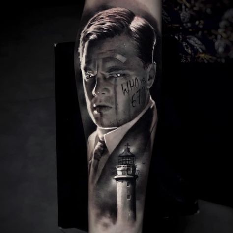 Black Grey Realism Tattoo, Black And Gray Tattoos, Black And Grey Realism, Island Tattoo, Awareness Tattoo, Shutter Island, Artist Blog, Professional Tattoo, Realism Tattoo