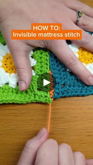 How To Attach Crochet Squares, Granny Square Attaching, How To Attach Granny Squares, Attach Granny Squares Together, Attaching Granny Squares Together, How To Attach Granny Squares Together, Pixel Blanket, Kim Aesthetic, Crochet 101