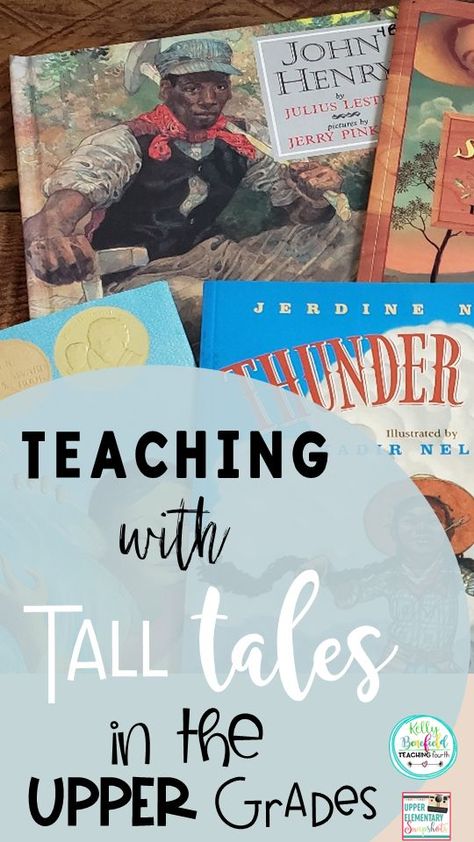 There are many reasons why you should be using the genre of tall tales in your upper elementary reading class. Not only do these stories make a fun read aloud to students, they also make wonderful mentor texts. Find out more ways to use tall tales in your reading classroom. Teaching Tall Tales, Fable Books, Genre Study, Upper Elementary Reading, Tall Tale, Types Of Reading, Nonfiction Text Features, Teaching Language, Reading Posters