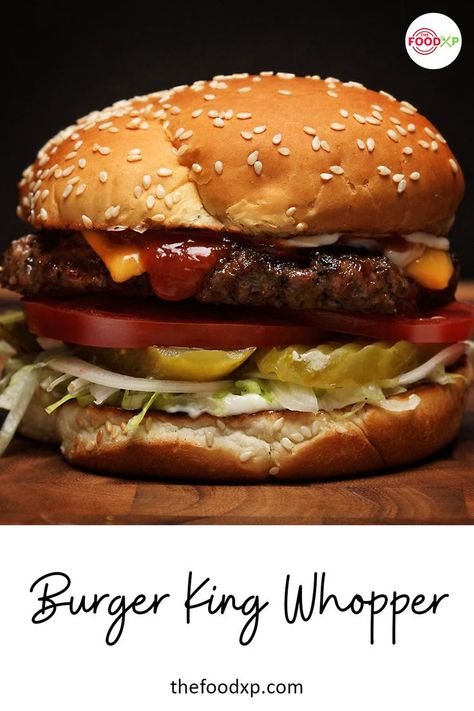 Burger King Whopper Whopper Recipe, How To Make Burgers, Burger Recipes Beef, Homemade Burger, Best Burger Recipe, Burger Seasoning, Homemade Hamburgers, Homemade Burgers, Copykat Recipes