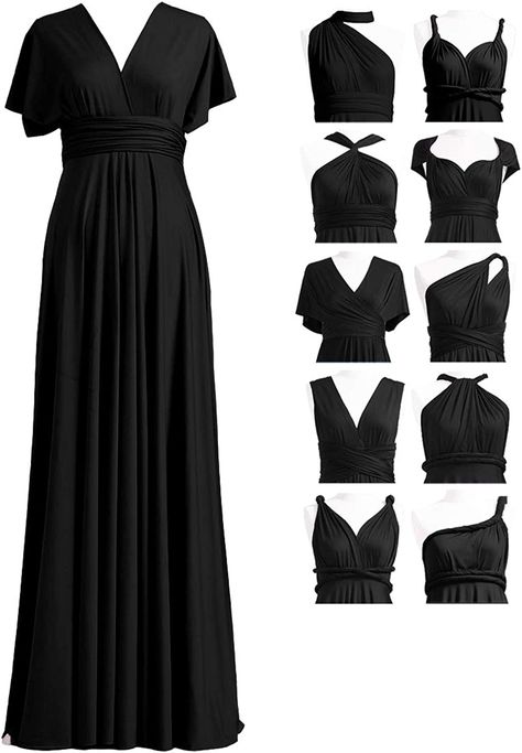 Short Infinity Dress, Bridesmaid Dresses Canada, Infinity Dress Styles, Vestidos Sport, Infinity Dress Bridesmaid, Convertible Bridesmaid Dress, Multi Way Dress, Velvet Bridesmaid Dresses, Gaun Fashion