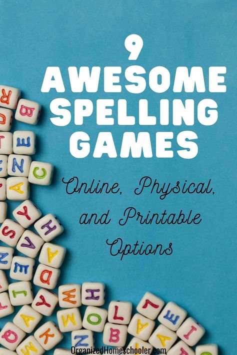 9 awesome spelling games online, physical, and printable options written next to alphabet beads Best Way To Teach Spelling Words, Fun Way To Practice Spelling Words, Best Way To Practice Spelling Words, Fun Way To Learn Spelling Words, Elementary Spelling Games, Games To Practice Spelling Words, Spelling Words Games, Spelling Games For 2nd Grade, Spelling Word Games 3rd Grade