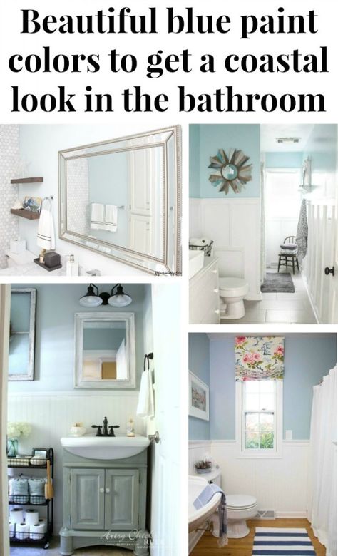 If you’re looking for the best bathroom paint colors, check out this great list of coastal blue paint colors and see pictures of the paint colors in real life bathrooms. #bluepaint #bluepaintcolor #paint #paintcolor #paintcolorideas #bathroom #bathroomideas #bathroomdesign #bathroomdecor #coastaldecor Coastal Blue Paint Colors, Diy Bathroom Paint, Coastal Blue Paint, Modern Sinks, Blue Bathrooms, Best Bathroom Paint Colors, Best Blue Paint Colors, Best Interior Paint, Bathroom Tips