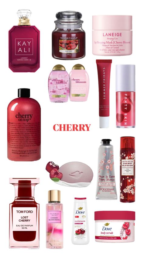 #cherry #smell #good Makeup Order, Perfume Jewelry, Cool Gifts For Teens, Sephora Skin Care, Lip Gloss Collection, Perfume Collection Fragrance, Bath And Body Works Perfume, Fancy Makeup, Perfume Lover