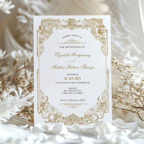 Princess Diaries Invitation, Regal Wedding Invitations, Royal Ball Invitation, Regal Wedding Theme, Victorian Wedding Theme, Royal Style Wedding, Wedding Theme Gold, Wedding Invitations Royal, Royalty Wedding Theme