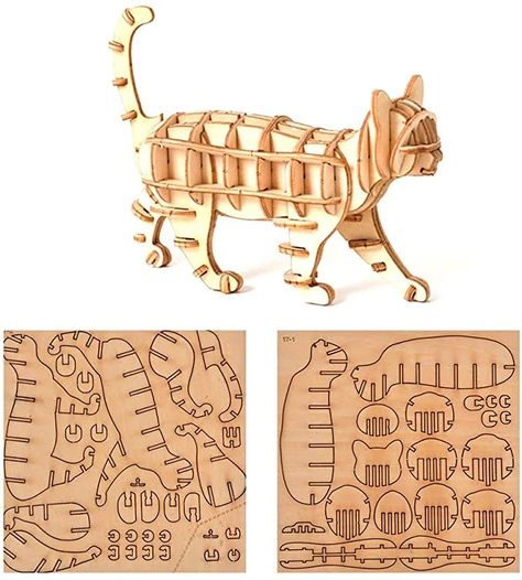 Cardboard Animals Template Cut Outs, Cardboard Lasercut, 3d Wood Puzzles, Cardboard Animals, Diy Laser Cut, Cardboard Model, Animal Templates, Laser Cut Wood Crafts, Cardboard Sculpture