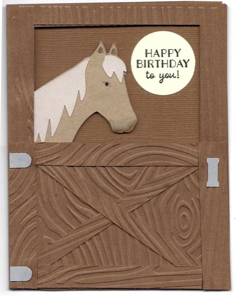 Western Birthday Cards Diy, Horse Cards Handmade, Horse Birthday Cards, Horse Birthday Cards Handmade, Horse Birthday Card Ideas, Horse Birthday Cards Diy, Horse Cards Birthday, Cricut Horse Card, Scrapbook Ideas Horses