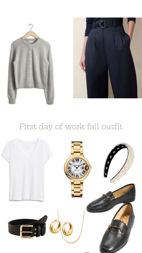 Outfit of the fall quarter. Are you staring a new job? First Day Of Work Outfit, First Day Of Work, New Job, First Day, The Fall, Work Outfit