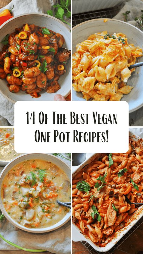 14 Of The Best Vegan One Pot Recipes - Rabbit and Wolves Rabbit And Wolves, One Pot Recipes, Vegan Drinks Recipes, Vegan Pantry, Meat Free Recipes, Easy Vegan Dinner, Meatless Dinner, Vegan Mac And Cheese, Feel Good Food