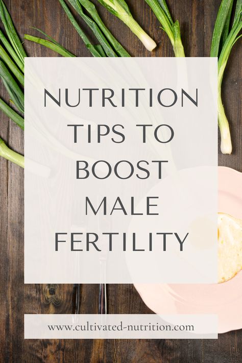 Male fertility plays a crucial role in conception and is unfortunately overlooked more often than not. Many experts agree that causes of infertility are just as likely to arise from either partner, no matter their gender. However, infertility concerns are not always addressed towards both parties. Similar to female fertility, nutrition and lifestyle factors can have a significant impact on male fertility. Check out this post to learn some key nutrition factors that have a significant impact! Boost Fertility Naturally, Pediatric Nutrition, Fertility Boosters, Fertility Nutrition, Sperm Health, Diets For Men, Prenatal Nutrition, Fertility Foods, Fertility Health