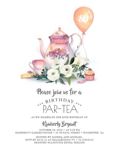 Two Birthday Invitations, Two Year Birthday, Tea Invitations, Tea For Two Birthday, High Tea Invitations, Girls Tea Party Birthday, Pink Tea Party, Par Tea, Western Birthday