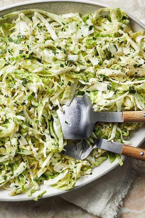 Salad Snacks, Cilantro Lime Slaw, Cabbage Salad Recipes, Vegetarian Cabbage, Nourishing Foods, Giada De Laurentiis, Cabbage Salad, Cabbage Recipes, Cilantro Lime