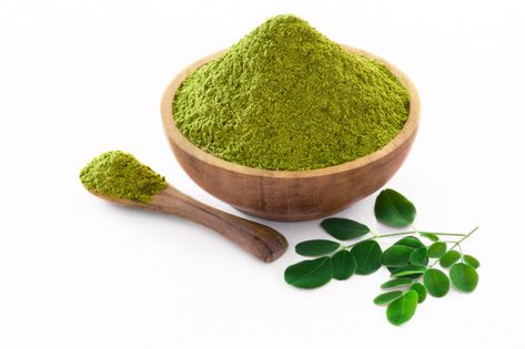 Moringa powder n wooden bowl with origin... | Premium Photo #Freepik #photo #background Moringa Leaf Powder, Miracle Tree, Moringa Leaves, Moringa Powder, Natural Home, Vitamins And Minerals, Superfoods, Natural Organic, Kiwi