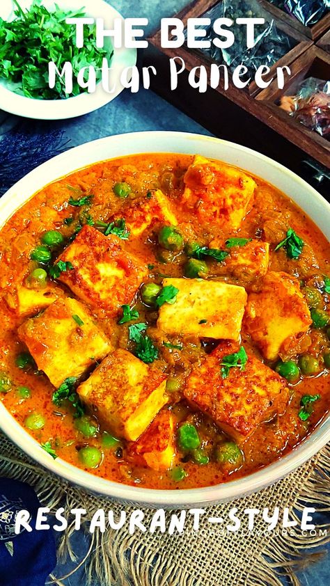 Restaurant-style recipe of Matar Paneer Recipe | Mutter Paneer. This vegetarian recipe for mutter paneer is filling, delectable, and flavorful with lots of North Indian tastes Restaurant Style Recipes, Paneer Dishes, Culinary Cooking, Electric Pressure Cooker Recipes, Paneer Recipe, Best Vegetarian Recipes, Paneer Recipes, Vegetarian Recipe, Indian Food Recipes Vegetarian