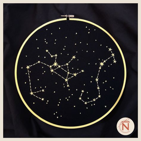 Sagittarius Embroidery, Embroidery Galaxy, Galaxy Embroidery, Sagittarius Constellation, Galaxy Fashion, Cute Embroidery, Constellations, Weaving, Embroidery