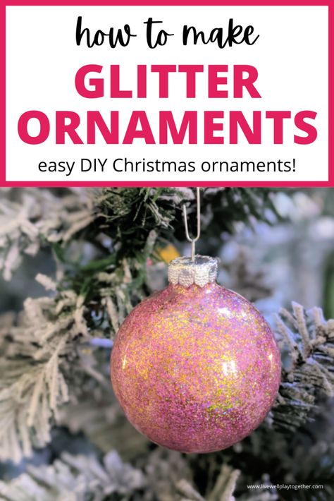 Glitter Diy Ornaments, Glitter Bulbs Diy, Mod Podge Ornaments Diy, Making Glitter Ornaments, Glitter Filled Ornaments Diy, How To Make Glitter Ornaments, Glitter Globe Diy, Clear Christmas Ball Ornament Ideas Diy For Kids Craft, Glitter Ornaments Diy Mod Podge