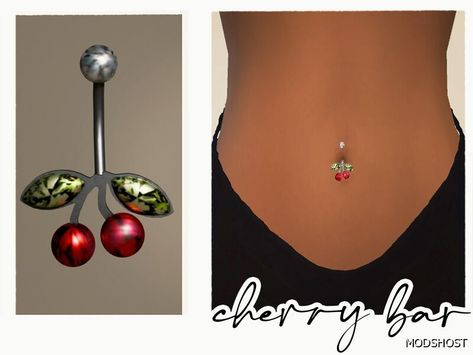 Download Cherry Belly BAR for Sims 4 at ModsHost NOW! Belly bar piercing has two versions to work with most skins, ea base skin and cc skins, V2 is lower than version 1 (the height of the belly button may vary so please download both to find the one that works for you and delete the other) HQ compatible Base game compatible Bracelet section Works ... #videogames #gaming #sims #accessories #mods #female Skin Piercing, Bar Piercing, Belly Piercings, Sims 4 Cheats, Sims 4 Piercings, Sims 4 Cas Mods, Sims 4 Cc Skin, Belly Bar, Tumblr Sims 4