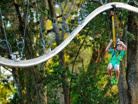 Backyard Zipline, Diy Zipline, Kids Zipline, Zip Line Backyard, Magical Backyard, Diy Playground, Zip Line, Play Gym, Backyard Playground