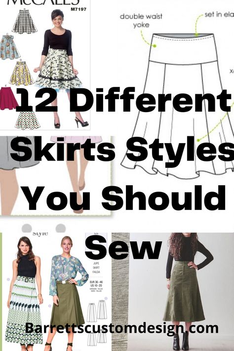 Thick Skirt Pattern, Sewing Patterns For Skirt, Pattern For Skirt Sewing, Black Skirt Pattern, Easy Sew Skirts For Women, How To Sew Midi Skirt, Easy A Line Skirt Pattern, A-line Skirt Pattern, Sewing Skirt Patterns Free