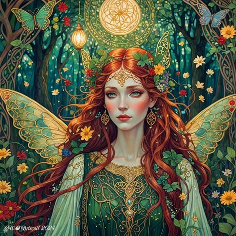 Siuloid Na Siog (Fairy Glade Walk) by Cahira63 on DeviantArt Irish Fairies, Fairy Folklore, Irish Fairy, Fairy Illustration, Walking By, Beautiful Artwork, Art Girl, Art Nouveau, Deviantart