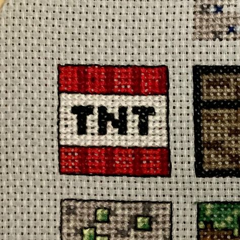 Cross stitch Minecraft TNT block pattern Cross Stitch Patterns Minecraft, Minecraft Embroidery Designs, Minecraft Cross Stitch Patterns Free, Minecraft Needlepoint, Minecraft Blocks Pattern, Minecraft Cross Stitch Pattern, Cross Stitch Minecraft, Minecraft Embroidery, Minecraft Cross Stitch