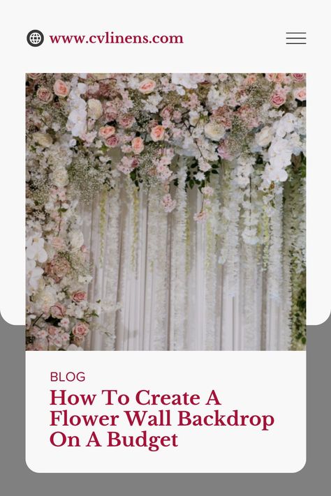 Are you looking out for an eye-catching flower wall or floral backdrop, but you are unprepared to spend a lot of money? In this article, you'll be learning about several ways you could easily create a flower wall without breaking the bank. #diy #event #decor #theme #style #aesthetic #planning Floral Wall Hanging Diy Flower Backdrop, Wall Flower Decor Diy Wedding Backdrops, How To Hang Flowers On Backdrop, Diy Rose Wall Backdrop, Diy Floral Photo Backdrop, Diy Flower Wall Backdrop, Diy Backdrop Ideas On A Budget, Backdrop On A Budget, Diy Event Decor