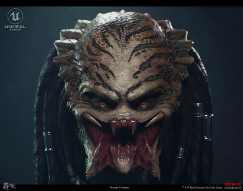 Predator Hunting Grounds, Female Predator, Alien Predator, Predator Artwork, Alien Artwork, Scream Movie, Alien Vs Predator, Alien Vs, 20th Century Fox